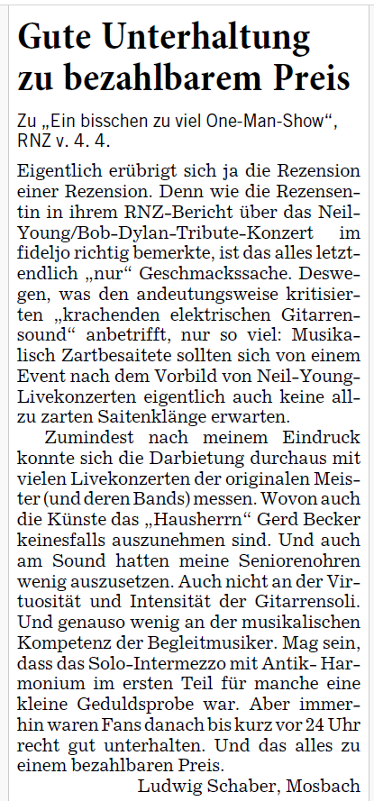 rhein neckar zeitung2023 rezension ericrust and theneversleepsband